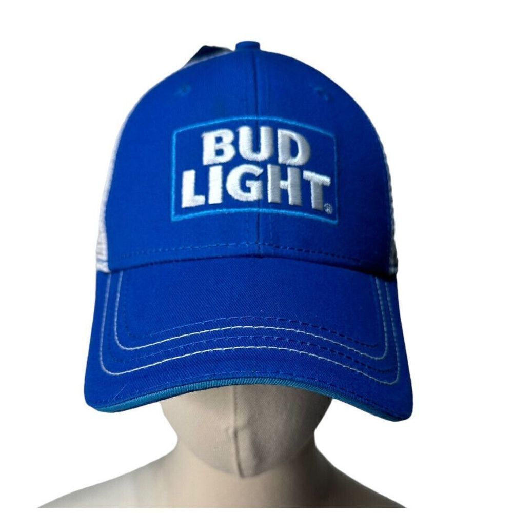 H3 Bud Light Officially Licensed Snapback Trucker Hat Mesh Promo Ad‎ Beer Cap